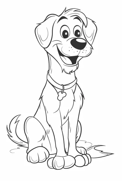 Dog Coloring Page 001