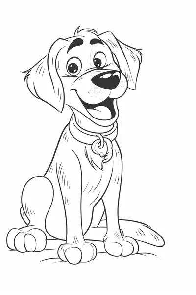 Dog Coloring Page 002
