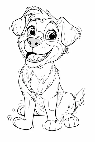 Dog Coloring Page 003