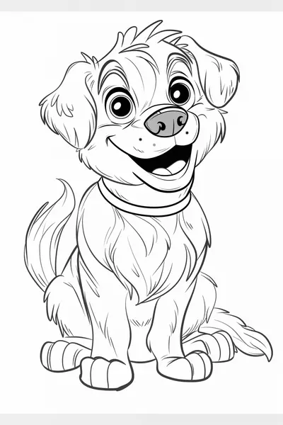 Dog Coloring Page 005