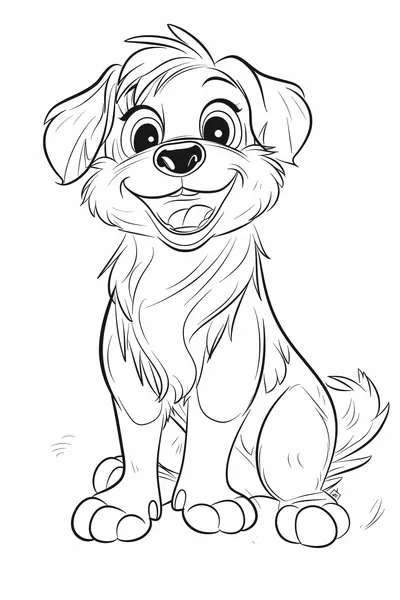 Dog Coloring Page 006