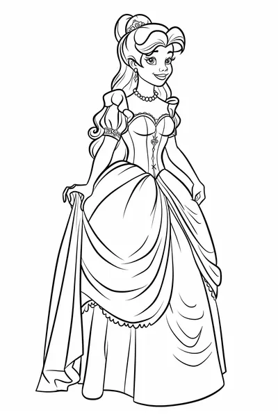 Princess Coloring Page 001
