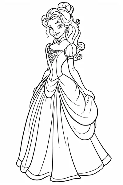 Princess Coloring Page 003