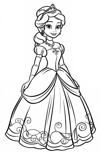 Princess Coloring Page 004
