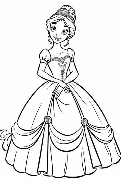 Princess Coloring Page 005