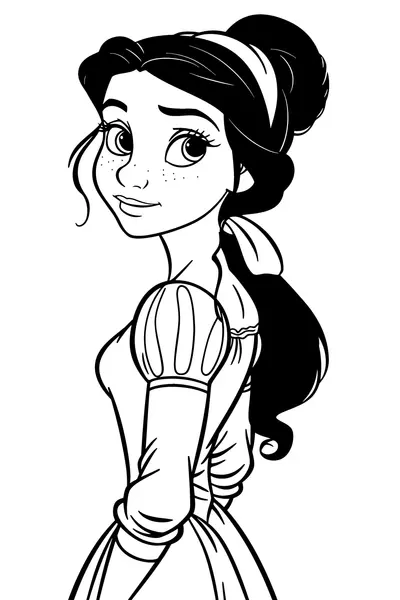 Princess Coloring Page 007