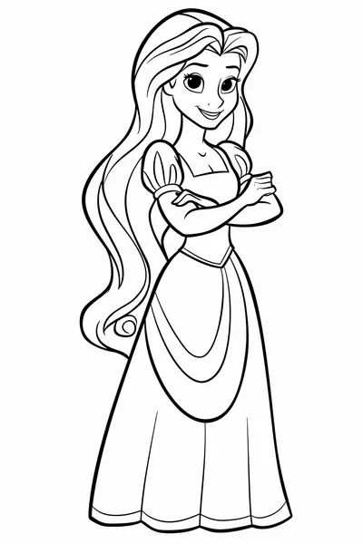 Princess Coloring Page 008