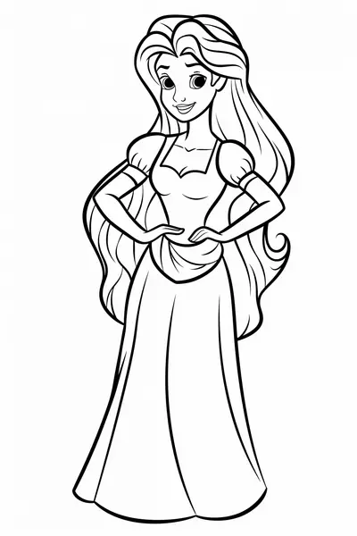 Princess Coloring Page 009