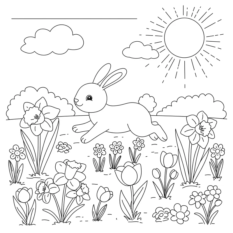 Easter Coloring Page 006 - Free Coloring Page