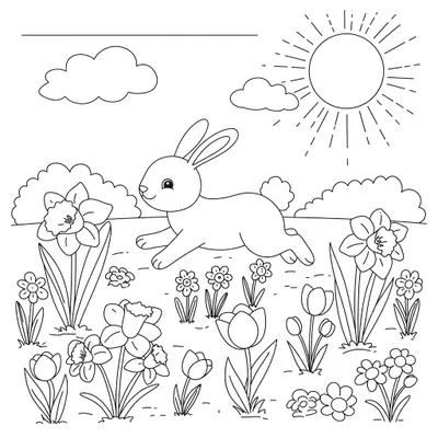 Easter Coloring Page 006