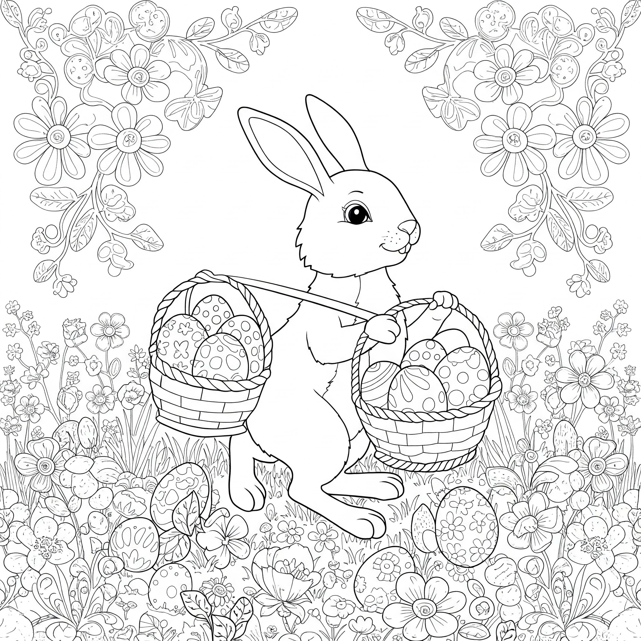 Easter Coloring Page 007 - Free Coloring Page