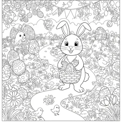 Easter Coloring Page 008