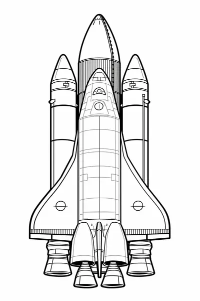 Rocket Coloring Page 002