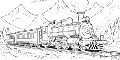 Train Coloring Page 002