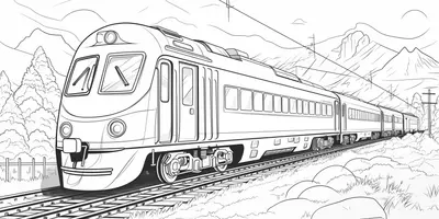 Train Coloring Page 003