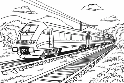 Train Coloring Page 005