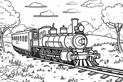 Train Coloring Page 006