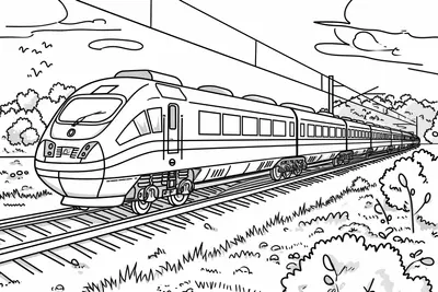 Train Coloring Page 007