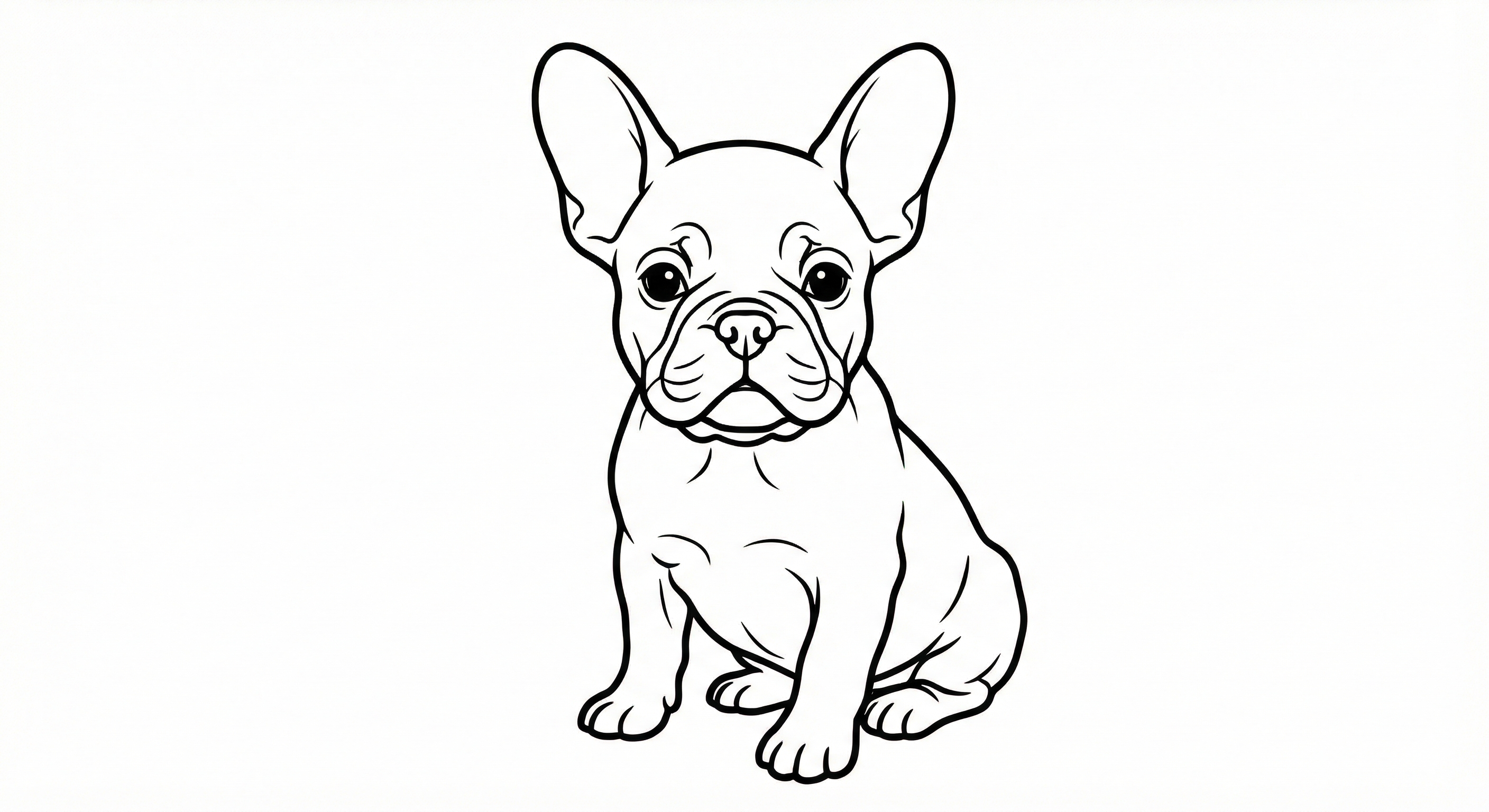 Cute French Bulldog Puppy Coloring Page – Free Printable