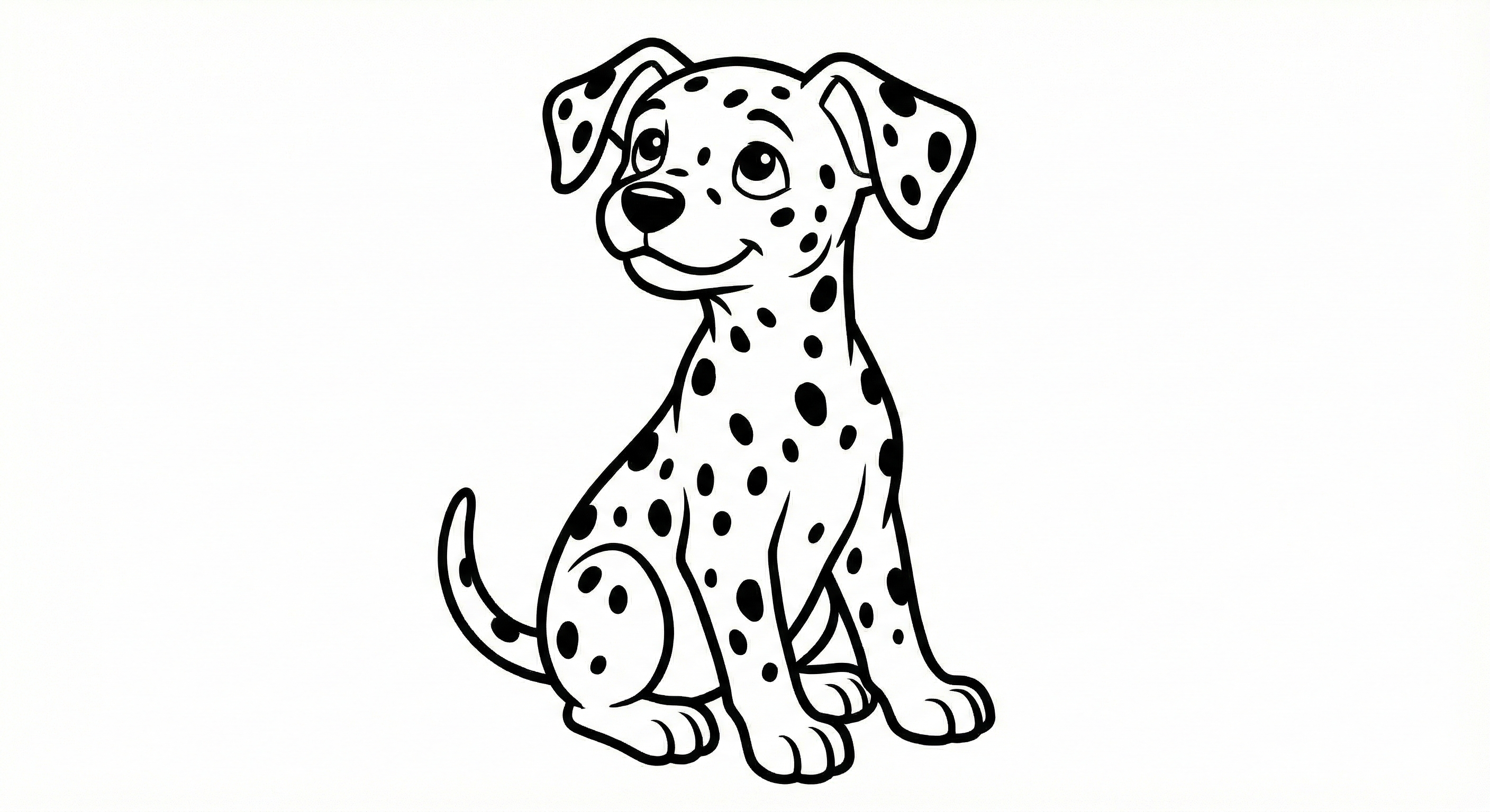 Cute Dalmatian Puppy Coloring Page – Free Printable PDF